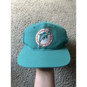 Vintage NFL Miami Dolphins Cap Hat 90s New Era Pro Model Wool Blend One Size